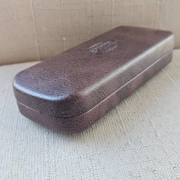 Fossil Eyeglasses Frame Brown Hard Case for Glasses Case only - Picture 10 of 11